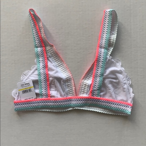 Free People Mika Lace Optic White Combo Bralette M - Picture 6 of 7